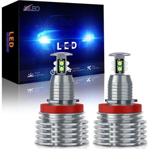 AILEO H8 LED H11 H9 Angel Eyes Halo Ring Light Bulb HID Xenon 6000K For BMW E92 E60 E61 E63 X5 E70 X6 E71 E90 E91 E93 M3 E89 E82