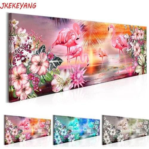 Large size 5d DIY Diamond Painting Flamingo Full Square/round Drill Cross Stitch Diamond Embroidery Y3790