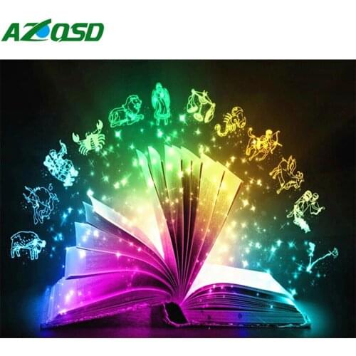 AZQSD Constellation Diamond Painting Scenery Diamond Embroidery Book Picture Of Rhinestones 5d Diy Gift Home Decoration