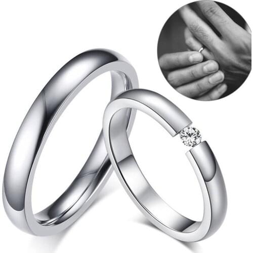 Forever Love Wedding Band Rings for Women Men, Never Fade Stainless Steel Engagement Jewelry,Love Promise Anniversary Gift