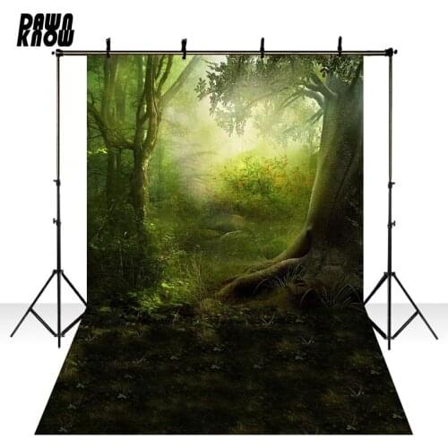 DAWNKNOW Fairy Tale Photography Background Forest Photocall Polyester Children Backdrops For Wedding Photo Studio lv2154