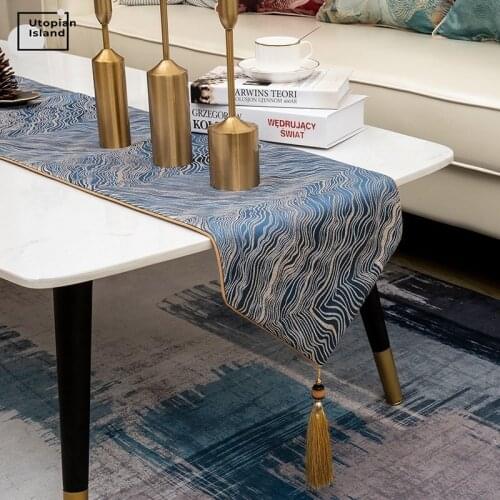 Elegant Table Runner For Wedding Decoration Golden Table Runners Modern Satin Table Runner Track On The Table Nordic Table Track