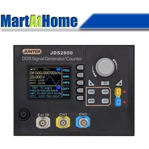 JDS2800-15M 15MHZ Signal Generator Digital Control Dual-channel DDS Function Signal Generator frequency meter Arbitrary