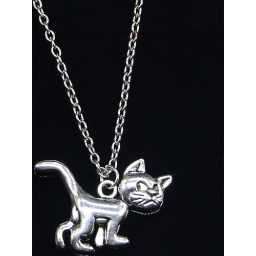 New Fashion Necklace 30x22mm cat Pendants Short Long Women Men Colar Gift Jewelry Choker