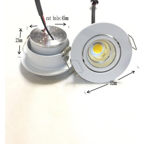 New style 4Stück 3w bridgelux LED Mini Einbauleuchte Round verstellbarer led Spot Deckenlampe 230 V LED-Schrankleuchte