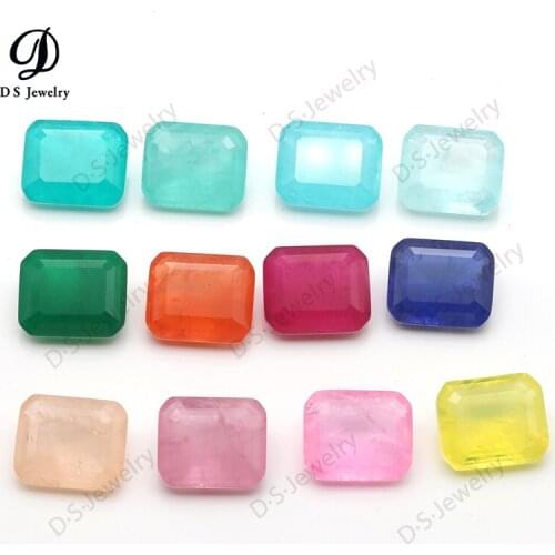 Wholesale Factory Price 8*10mm Octagon Stone On Sale Paraiba Crystal Gemstone For Jewelry