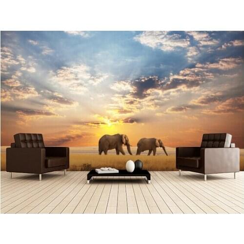 Custom papel DE parede infantil. Elephant murals for children room sitting room TV setting wall waterproof papel de parede
