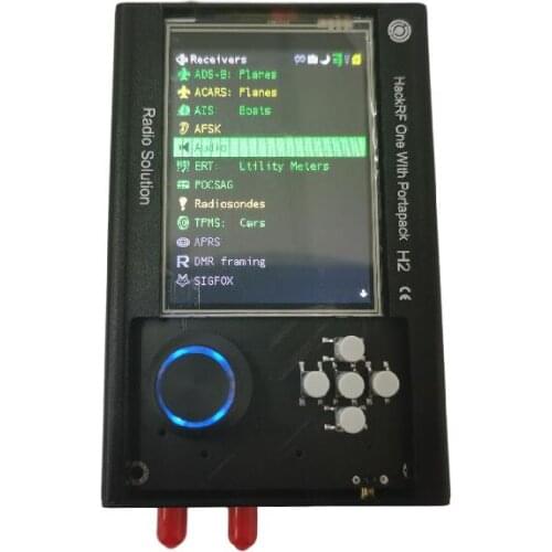 PORTAPACK H2 + HACKRF ONE SDR Radio with Havoc Firmware + 0.5ppm TCXO GPS + 3.2 inch Touch LCD + 1500mAh Battery + Metal Case