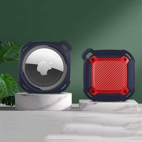 Shockproof Case For Airtag Case Locator Tracker Protective Sleeve Cover For Apple Airtag Case Anti-lost Device Keychain Soft TPU