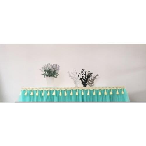 Tiffany Blue TableCloth Wedding Attendance Table Decoration Birthday Party Tablecloths Cake Dessert Table Dress Yarn Tablecloths