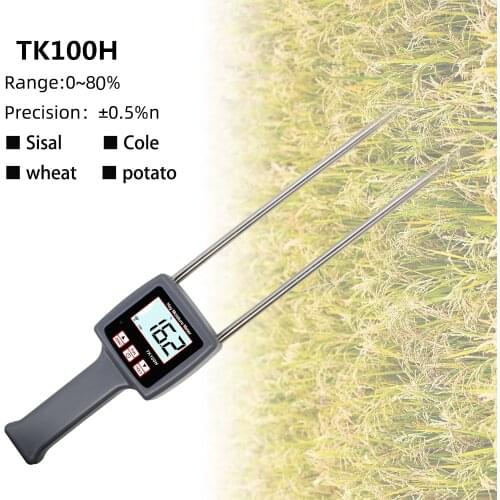 Tk100H Portable Hay Moisture Meter For Cereal Straw,Bran, Forage , Leymus Chinensis, Emperor Bamboo Grass, Testing Fibre