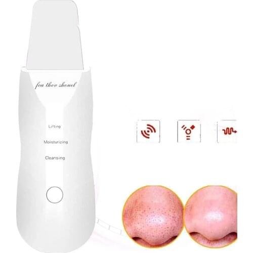 Face Deep Cleaning Vibrate Skin Scrubber Remove Dirt Blackhead Reduce Wrinkles Facial Lifting Peeling Tool Ultrasonic Shovel