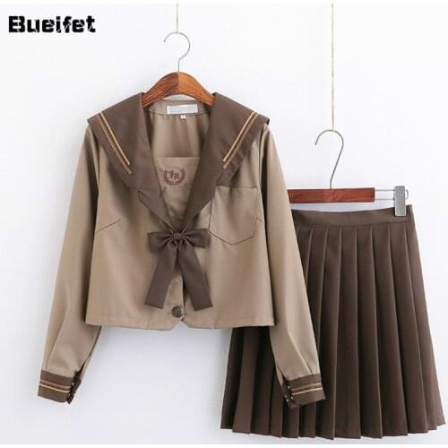 JK Uniform Short/long Sleeve Japanese School Uniforms for Girls Sailor Suit Autumn Summer Full Sets Cosplay JK Costume Series