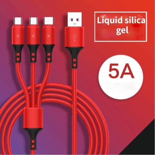 3in1 Data USB Cable for iPhone Fast Charger Charging Cable For Android phone type c xiaomi huawei Samsung Charger Wire For iPad