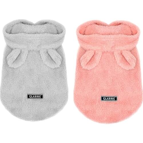 Winter Warm Dog Clothes Fleece Pet Puppy Coat Jacket Hooded Cute Dog Clothing Costumes For Small Dogs Cats Chihuahua Pug Clothes