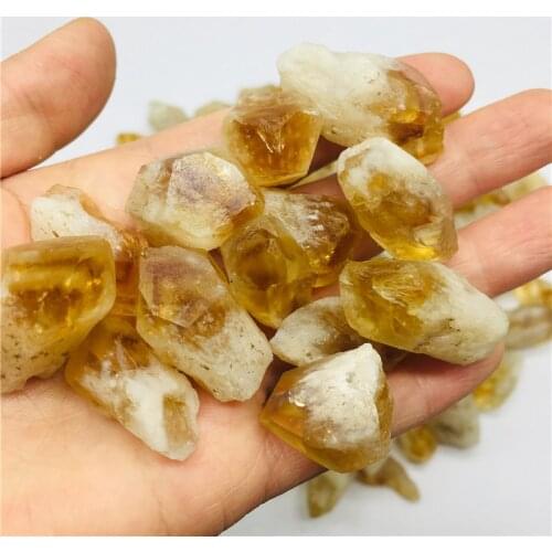100g New Clear Healing yellow Crystal Stone Quartz Single Natural Clear Column Decoration Pointed Collectables DIY Craft Random
