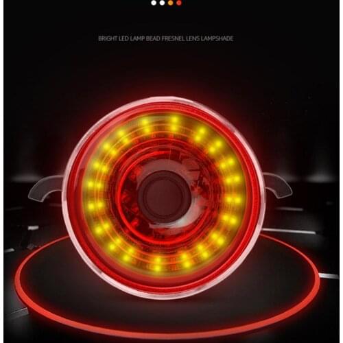 2021 Bicycle Tail Rear Light Smart Induction Aluminum Alloy Usb Charging Night Riding Road Bike Accessories