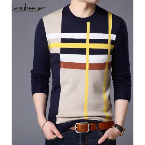 2021 New Fashion Brand Sweater For Mens Pullover O-Neck Slim Fit Jumpers Knitred Woolen Winter Korean Style Casual Mens Clothes