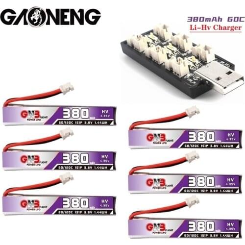 3.8V 380mAh 60C 4.35V LiHv/LiPo Battery + Charger For Snapper6/7/8/Mobula7/UR65/US65/UK65/Betafpv65/75 RC FPV Racing Drone Part