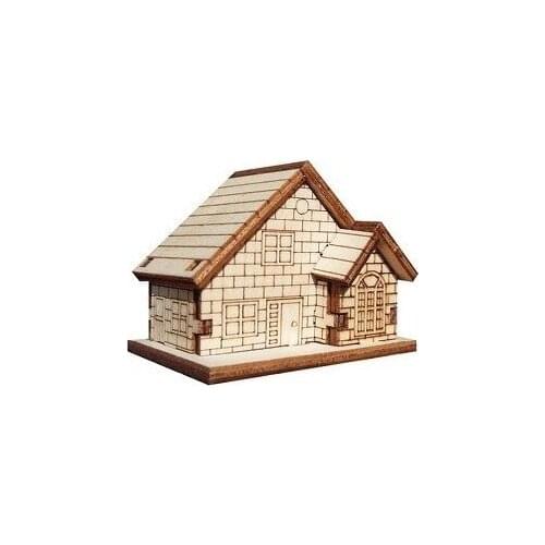 3 size Brick Home Mini Wooden Object 5.5x4.5 cm paintable decorative objects декоративные предметы под роспись