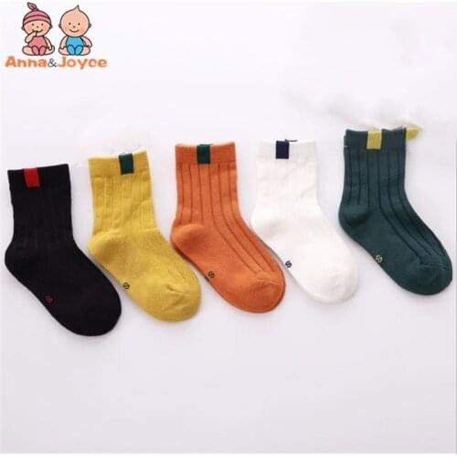 5pairs/lot Spring and Autumn Kids Socks Boys Girls Cotton Socks Children Socks Bow Cotton Socks Suit 1-3 Years