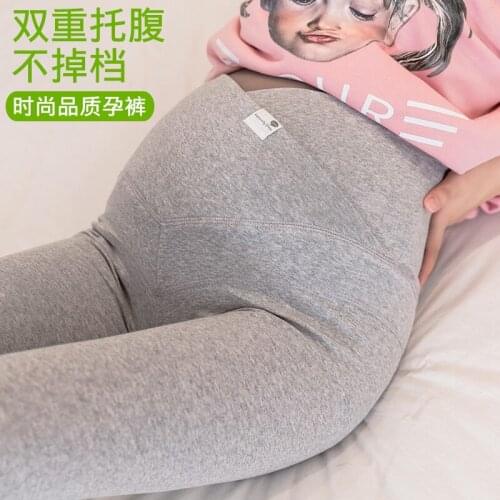 801# Across V Low Waist Belly Cotton Maternity Legging Spring Casual Skinny Pants Clothes for Pregnant Women Autumn Pregnancy