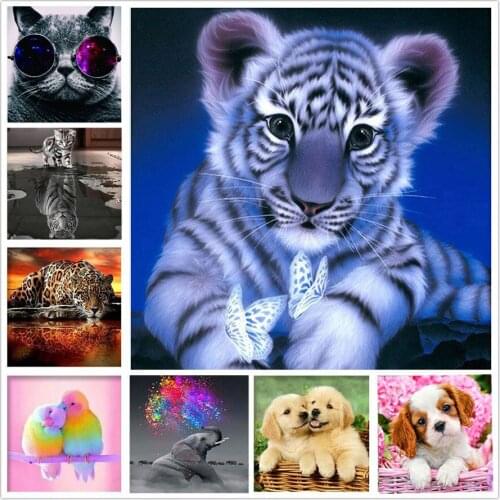 5D Diy Diamond Painting Cross Ctitch Kits Diamond Mosaic Embroidery Landscape animals 3d Painting round drill gift