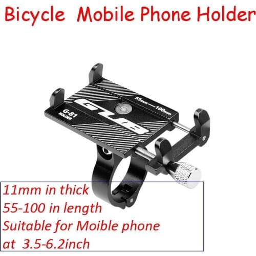 Aluminum Alloy Mobile Phone Holder Motorcycle Cell Phone Holder Bicycle Handlebar Mount Adjustable Phone Stand Mount Bracket