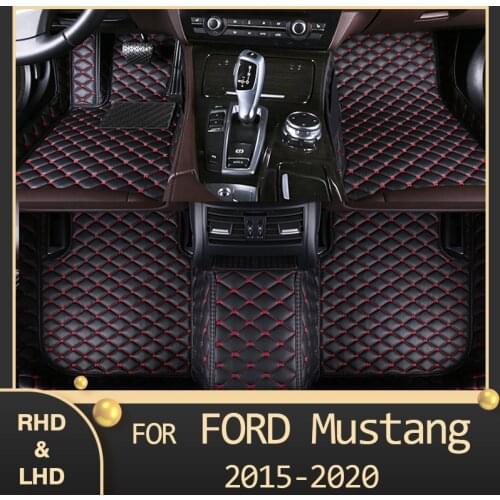 MIDOON Car floor mats for Ford Mustang 2015 2016 2017 2018 2019 2020 Custom auto foot Pads automobile carpet cover