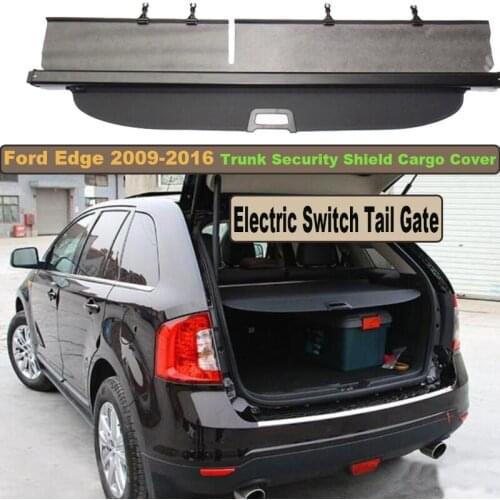 Rear Trunk Cargo Cover For Ford Edge 2009-2015 Electric Switch Tail Door High Qualit Car Security Shield Accessories Black Beige