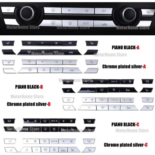Chrome ABS Air Conditioner Buttons Sequins Decoration Cover Trim For BMW F10 F11 F06 F01 E70 E71 F25 F26 X5 X6 3/5/6/7 series