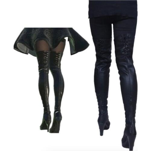 Game NieR:Automata Cosplay Shoes Women Boots 2B YoRHa 2 gou B gata Cosplay Shoes PU Boots Halloween Carnival Party High Heels