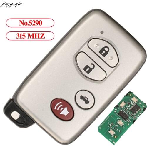 Jingyuqin Remote Car Key 315MHz Smart Keyless-Go Entry For Toyota Prado Landcruiser Camry Crown 5290 3/4 Buttons