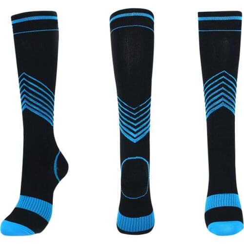 1 pair Unisex Compression Stocking Calf Protector Football Running Exercise Cycling Socks Fitness Relieve Varicose Veins