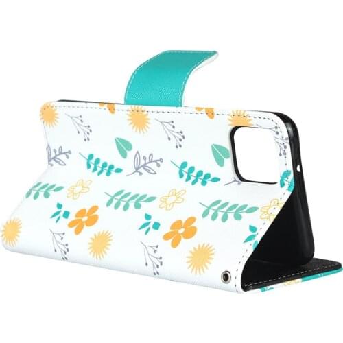 Hanging rope printing mobile phone leather case for Google pixel 4 XL Wallet bracket function for Google pixel 4