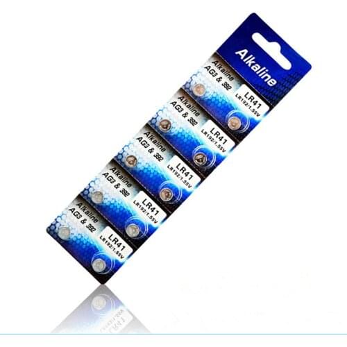 Hot 100pcs AG3 LR41 392 Button Batteries SR41 192 Cell Coin Alkaline Battery 1.55V L736 384 SR41SW CX41 For Watch Toys Remote