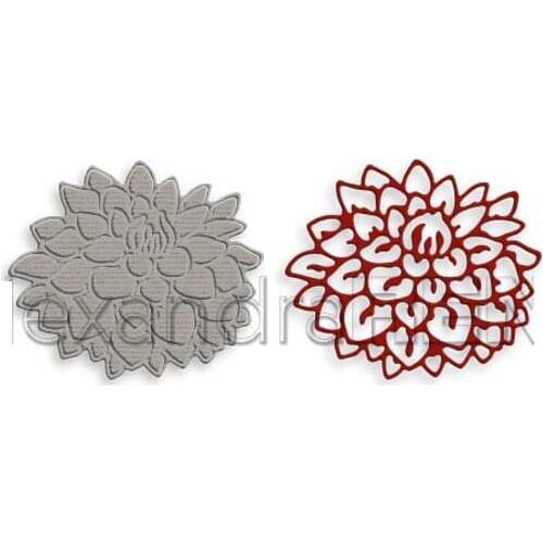 Dahlia Blossom Metal Cutting Dies for DIY Scrapbooking Crafts Dies Cut Stencils Maker Photo Album Template Handmade Decoration