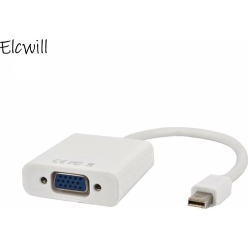Mini DP To VGA Video Adapter Mini Display Thunderbolt Port VGA Adapter for MacBook for Mac Mini for Mac Pro