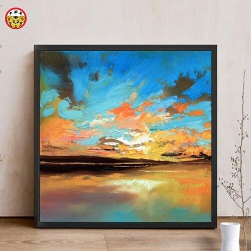 Painting by numbers art paint by number abstract sky Sunset Decorative paintings manual Digital Painting Coloring diy draw pictu