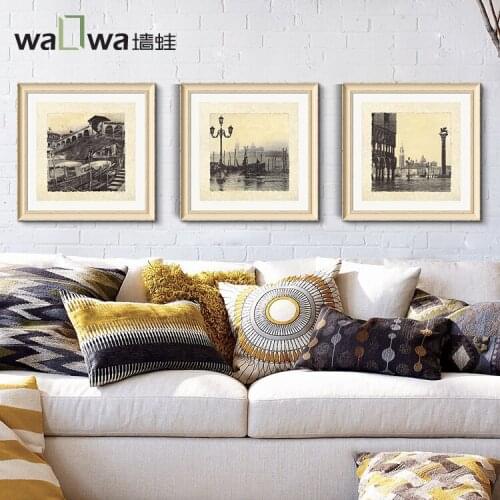 The wall frog past of Venice modern American retro poster hanging mural painting the living room decorative painting frame WO1