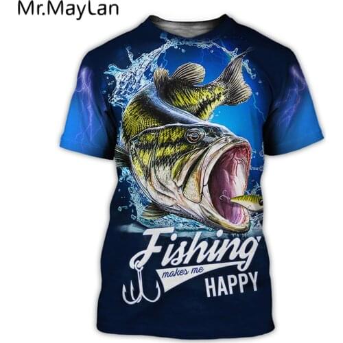 2020 new fishing t shirt style casual Digital fish 3D Print t-shirt Men Women tshirt Summer boys/girls Short Sleeve O-neck Tops