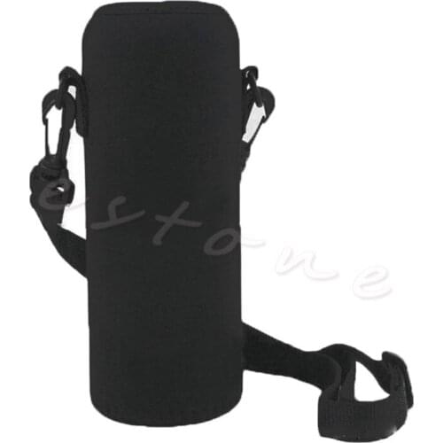 Portable 750ML Neoprene Water Bottle Carrier Insulated Cover Bag Holder Strap Bottle Holder Warmer Cooler Bag For Travel