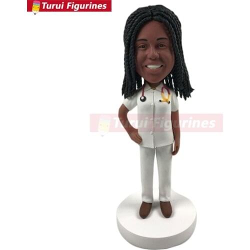 Personalized Nurse Gift Nurse Bobble Head Nurse Birthday Cake Topper Nurse Wife Gift Nurse Girlfriend Gift Nurse Mother Gift Dau