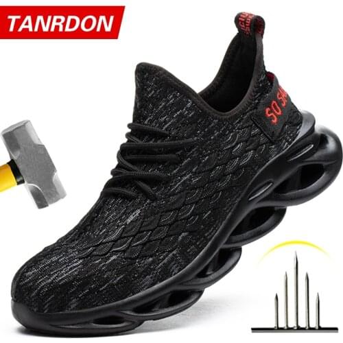 Work Boots Safety Steel Toe Shoes Men Safety Shoes Work Sneakers Indestructible Work Shoes For Men Steel Toe Cap Work Male Shoes