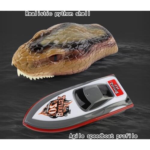 Remote Control RC Snake Boat 2 In 1 2.4G Electric Animal Ship RC Speedboat Simulation Summer Water Spoof Model Toy for Children