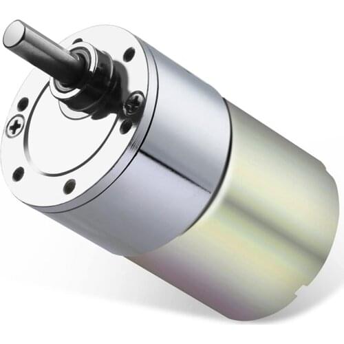 DC 12V 30RPM Gear Motor High Torque Electric Mini Speed Reduction Geared Motor Eccentric Output Shaft 37mm Gearbox