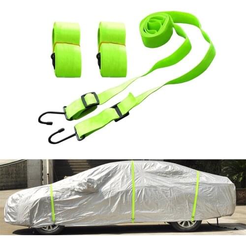 Kayme NEW Gust Car Cover Straps Wind Protector,3pcs Elastic Adjustable Rope Protect Cover from High Wind, Universal Fit