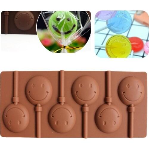 Smiley Face Lollipop Mold With Stick Fondant Cake Chocolate Silicone Molds Silicone Cake Mould Candy Chocolate Mold Cake Tool