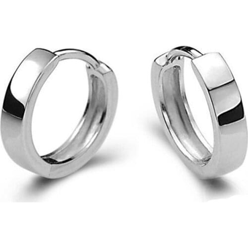 Romantic silver color Small Round Smooth Surface Stud Earrings For Women Wedding Fashion Jewelry Valentines Day Gift