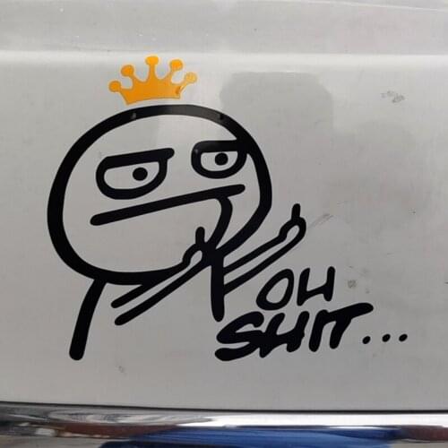 Cute Auto Car Cartoon Styling Stickers Funny Car Motorcycle Decal Styling Middle Finger Reflect Pvc 14CM*12CM